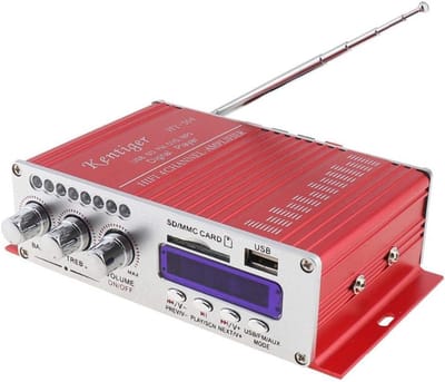 Auto Versterker - Stereo Versterker - Muziek Afspelen - 4 Kanaals - 160W - Rood