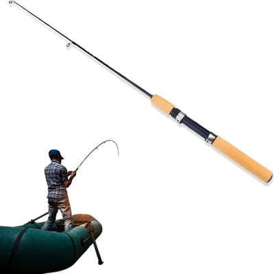 Dioche Telescopische hengel, ijshengel buiten draagbare winterhengel Carbon intrekbare mini-hengel - ShopVlot