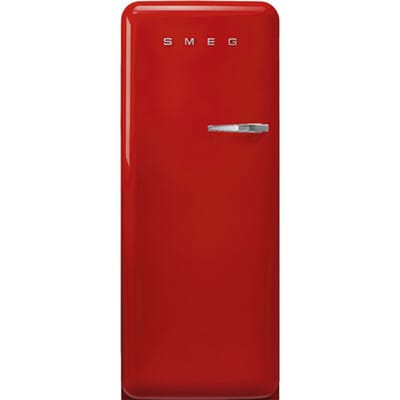 SMEG Koelkast Retro Vrijstaande ijskast Koelkast, Jaren 50, Enkeldeurs, Vrijstaand , Positie scharnier: Links, Rood