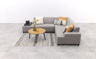 Malaga/Mindo - hoekbank loungeset chaise longue - taupe