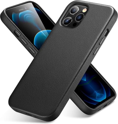 ESR Metro Premium - iPhone 12 Pro Max Hoes - Schokbestendige Back Cover - PU leren Back Cover - Zwart