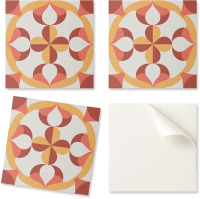Set PVC-tegels met een decoratief abstract geometrisch patroon voor de keuken of badkamer, 9x30x30 cm