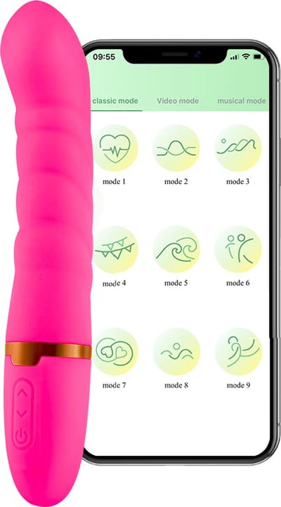Cupitoys® Vibrator met app - 22,5cm - Roze - 9 standen - Vibrators voor vrouwen en mannen - Sex toys voor vrouwen en mannen