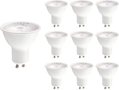 Kobi Premium LED Spot GU10 5W - 450lm - 6500K - 230V - 30.000 Branduren - Voor Keuken, Spiegelkast of Werkplek - GU10 Fitting - 10 stuks
