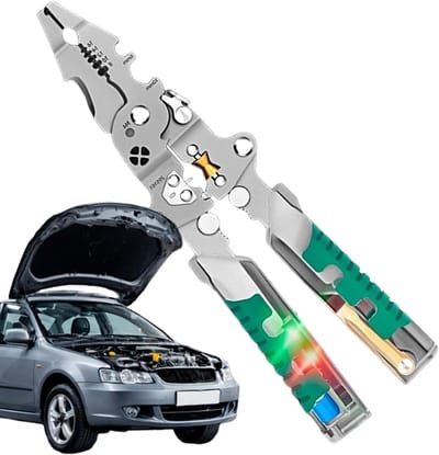 Draadstripper Opvouwbaar - Kabel Stripgereedschap - Elektrische Installatie - Geïntegreerde Spanningstester - 18 Functies - Uniek