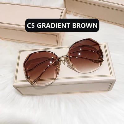 Lunettes de Soleil Dégradées Mode Femme Vintage Pilote Rétro Nuances Verres Taillés Dégradés Lunettes de Soleil Femme UV400 Vintage