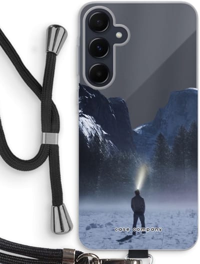 Case Company® - Hoesje met koord geschikt voor Samsung Galaxy A55 hoesje met Koord - Wanderlust - Telefoonhoesje met Zwart Koord - Bescherming aan alle Kanten en Over de Schermrand