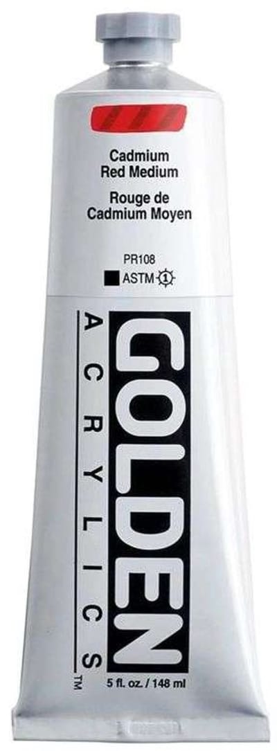 Golden Heavy Body Acrylverf Cadmiumrood Donker 148 ml