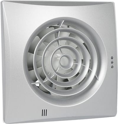 Badkamer-/ toiletventilator Silencio 100 aluminium