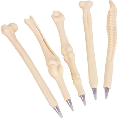 5 Stuks Balpen Prachtige Botvorm Soepel Schrijven Comfortabele Grip Balpen beige