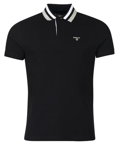 Barbour - Pique met 3 kleuren zwart Bco Grey MML1069 BK31 NERO
