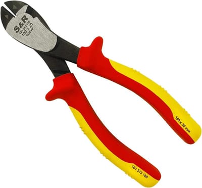VDE Kracht Zijsnijders 180mm - Geïsoleerd tot 1000V, 60CrV Staal, HRC 58-65, Ergonomisch Ontwerp