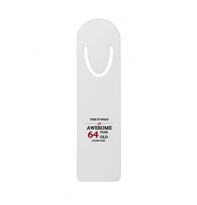 Hacebo® - This is what an awesome 64 year old looks like metalen boekenlegger - iemand die 64 jaar is geworden - de jarige - verjaardagscadeau - kado - geschenk - gift Bladwijzer boekenleggers - 12.7 cm x 3.2cm