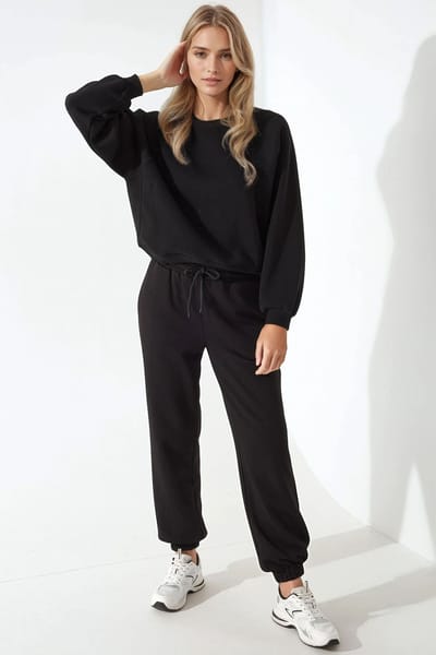 Elastische Taille Lange Jogger Sweatpants