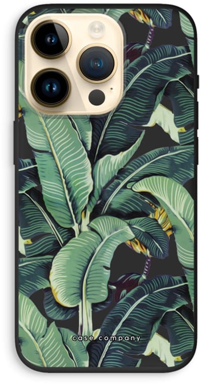 Case Company® - Hoesje geschikt voor iPhone 14 Pro hoesje - Bananenbladeren - Biologisch Afbreekbaar Telefoonhoesje - Bescherming alle Kanten en Schermrand