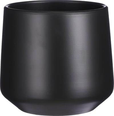 Mica Decorations Bloempot/plantenpot - mat grijs - H21/D23,5 cm - keramiek - voor kamerplant