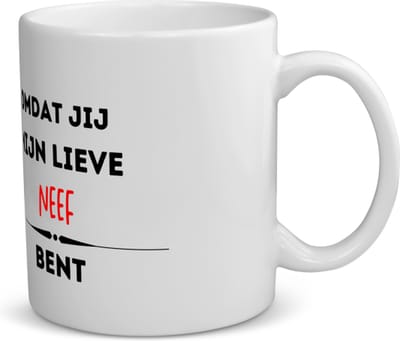 Akyol - omdat jij mijn lieve neef bent koffiemok - theemok - Neef - de liefste neef - verjaardag - cadeautje voor neef - kado - geschenk - 350 ML inhoud