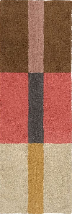 Lorena Canals Chroma Stripes Spiced Coral - 80 x 230 cm