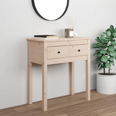 vidaXL - Wandtafel - 70x35x75 - cm - massief - grenenhout