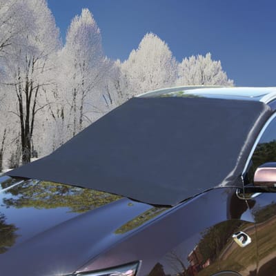 Magnetische autozonneschermhoes Auto voorruit Sneeuwzonnescherm Zonnebrandcrème Universele auto voorruit Vorst gray