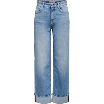 ONLY - ONLMERCER HW WIDE FOLD UP DNM REA330NOOS - Meisjes - Jeans