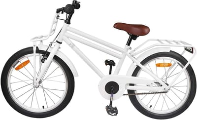 Kinderfiets - Jongensfiets Meisjesfiets - Dagelijks Gebruik - Robuust Stalen Frame - 20 inch - Wit