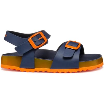 GEOX GHITA TIENERS Sandalen - MARINEBLAUW/ORANJE - Maat 24