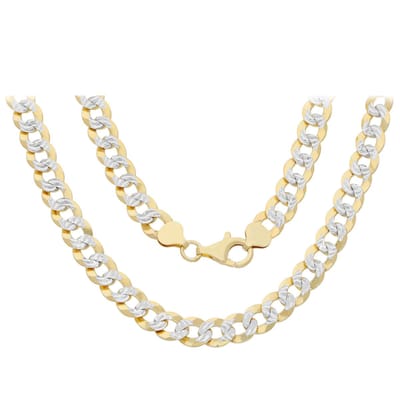 Cavill - 925 Sterling Zilveren Pantserketting - 45 cm - 18K Verguld - Robuust Dubbel Design - Herenketting - Sterke Karabijnsluiting