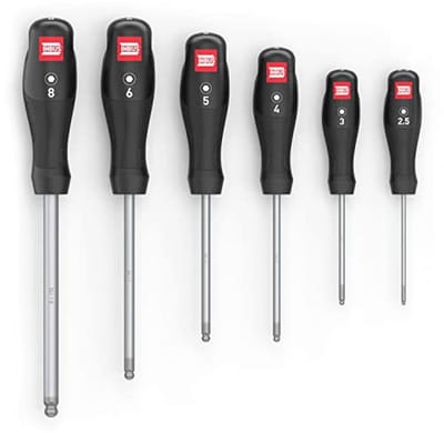 Schroevendraaier Set 6-delig met Kogelkop en HybridTouch, 2.5–8mm