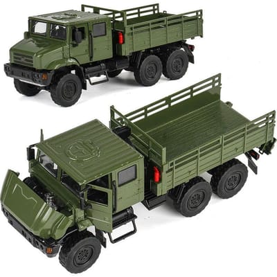 1/32 Ca30 Ca10 Legering Metaal Tactische Vrachtwagen Gepantserde Auto Model Militaire Personeelsvervoerder Transportvoertuigen Model Geluid Licht Speelgoed gray