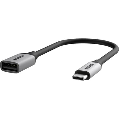 Sitecom AD-1011 USB-kabel 0,15 m USB A USB C Zwart, Grijs