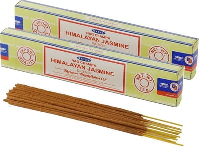 Satya Nag Champa wierrook stokjes Jasmijn geur - 30x - Lichaam in balans - Meditatie - staafjes van 21 cm - 30 minuten