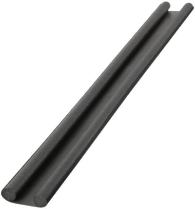 Urban Living Tochtstrip - tochtwering - zwart - foam - 93 x 9 x 3 cm - deur tochtstopper
