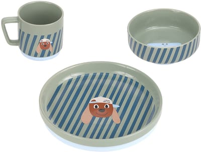 Lässig Tiny Team Kinderservies – 3-delig – Hond – Porselein – Antislip