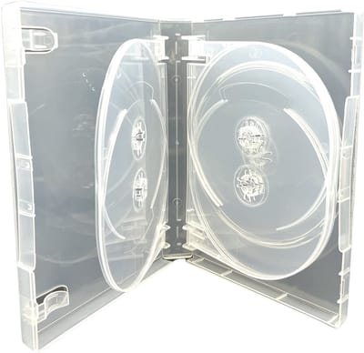 JHUBERS- DVD Case 27mm - 7 Disc Houder - Pack van 5 - Slimme Opbergoplossing - Transparant Ontwerp - Voor CD/DVD/Blu-ray - Multimedia Case