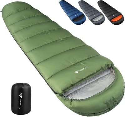 Slaapzak voor 4 seizoenen - Mummystijl, waterafstotend, geschikt voor kamperen en festivals (5°C ~ 15°C)