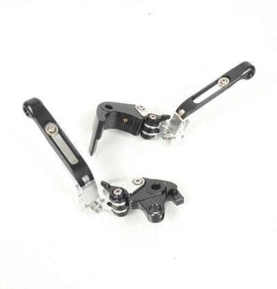 Levier frein droit Sifam pour Moto Honda 1000 Cb R 2008 à 2016 alu CNC noir argent / paire Neuf