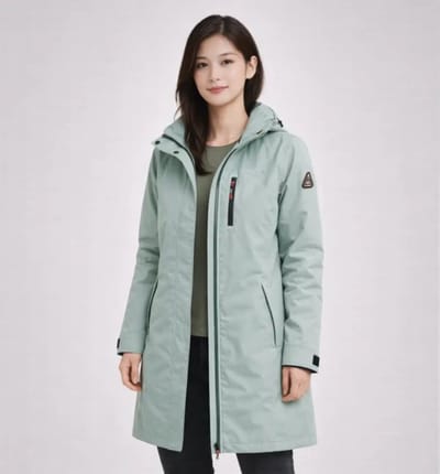 Lizzard Sports Dames Outdoor Parka met Capuchon – Mint – Maat S – Dames Parka Outdoorjas - Waterafstotend