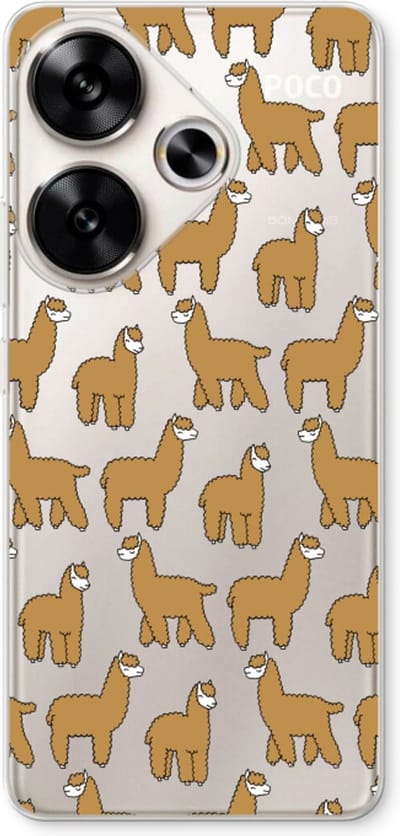 Case Company® - Hoesje geschikt voor Xiaomi Poco F6 hoesje - Alpacas - Soft Cover Telefoonhoesje - Bescherming aan alle Kanten en Schermrand