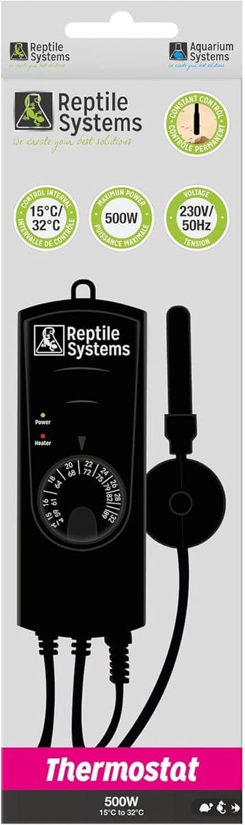 Thermostaat Terrarium - Klimaatregelaar Reptiel - Temperatuur Regelen - Externe Controle - 500 W - Niet gespecificeerd
