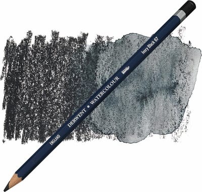 Derwent Aquarelpotlood 67 Ivoorzwart - Professionele Aquarel Krijt
