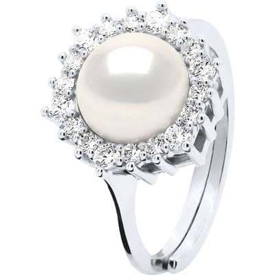 Ring Sieraden - Echte Geëxtraheerde Zoetwaterparel Rond 8-9 mm