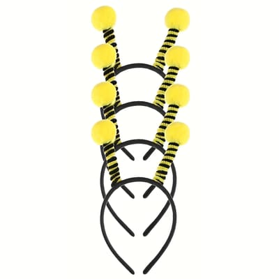 Bijen Haarbanden met Sprieten en Sprieten Hoofddeksel, Plastic, Alleen Handwas, Zonder Veren, voor Decoraties met Bijenthema, Universeel Vakantiegebruik 1pc black