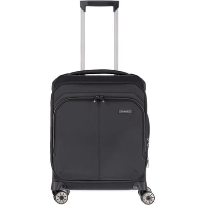 Travelite Priima 4 Wiel Koffer 55cm Expandable Zwart - Handbagage koffers