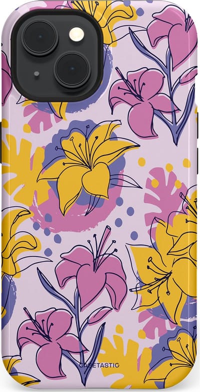 Casetastic Hoesje Geschikt voor Apple iPhone 15 Magsafe - Stijlvolle Beschermende Duo-layer Case - Flora Fantasia