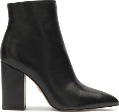Stiletto leather boots with matching upper