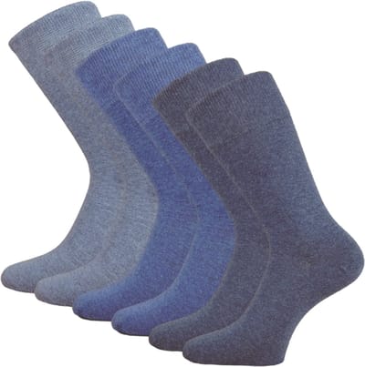6 paar SQOTTON® Katoenen sokken - Naadloos - Heren & Dames - Jeans-mix - Maat 35-38