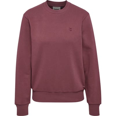 Hummel Dames Sweatshirt met Logo Borduursel en Ronde Hals