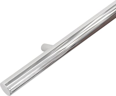 RVS Gepolijst design trapleuning 100 cm met 2 houders