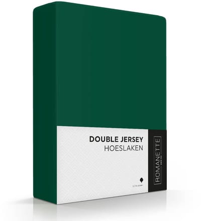 Romanette Zachte Dubbel Jersey Hoeslaken Eenpersoons (80/90/100x200/210/220) - Botanisch Groen